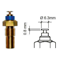 Image of Veratron Engine Oil Temperature Sensor - Single Pole, Spade Connect - 50-150C/120-300F - 6/24V - M10 x 1.5 Thread [323-801-010-001D]