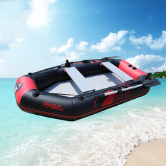 3 Person 260cm Inflatable Rowing Boat PVC Kayak Dinghy Hovercraft Fishing Canoe Drifting Raft Sailboat Surfing Sailing Ship B