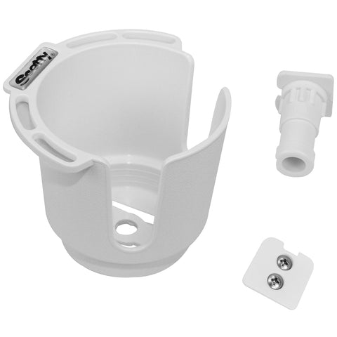 Scotty 311 Drink Holder w/Bulkhead/Gunnel Mount & Rod Holder Post Mount - White [311-WH]