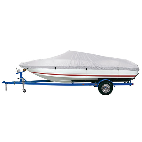 Dallas Manufacturing Co. Reflective Polyester Boat Cover A - Fits 14'-16' V-Hull Fishing Boats - Beam Width to 68" [BC1301A]