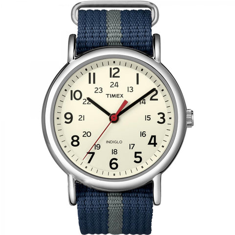 Timex Weekender Slip-Thru Watch - Navy/Grey [T2N654]