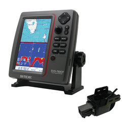 SI-TEX SVS-760CF Dual Frequency Chartplotter Sounder w/Navionics+ Flexible Coverage & Transom Mount Triducer [SVS-760CFTM]