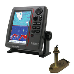 SI-TEX SVS-760CF Dual Frequency Chartplotter/Sounder w/ Navionics+ Flexible Coverage & 307/50/200T 8P Transducer [SVS-760CFTH1]