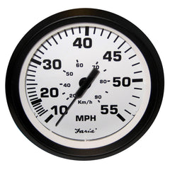 Faria Euro White 4" Speedometer - 55MPH (Pitot) [32909]