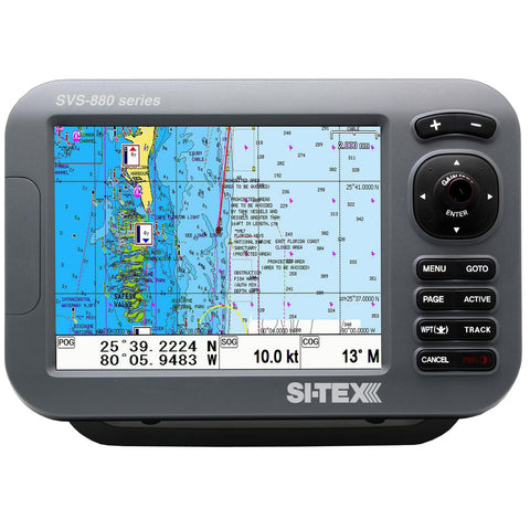 SI-TEX SVS-880CE 8" Chartplotter w/External GPS Antenna & Navionics+ Card [SVS-880CE]