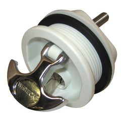 Whitecap T-Handle Latch - Chrome Plated Zamac/White Nylon - Locking - Freshwater Use Only [S-226WC]