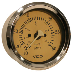 VDO Allentare Teak 60MPH 3-3/8" (85mm) Pitot Speedometer [260-12279]