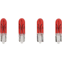 VDO Type D - Red Wedge Based Peanut Bulb - 24V - 4 Pack [600-822]
