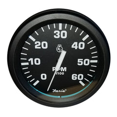 Faria Heavy-Duty Black 4" Tachometer (6000 RPM) (Gas) (Ignition Signal 4, 6, 8 cyl) [TC9755]