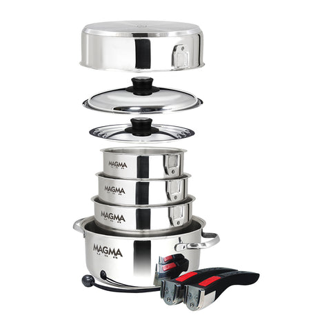 Magma Professional Series 10-Piece Gourmet Nesting Induction Cookware - *Case of 4* [A10-360L-INDCASE]