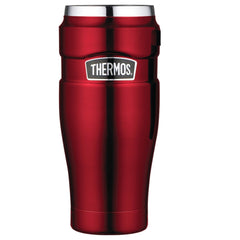 Thermos Stainless King Vacuum Insulated Travel Tumbler - 16 oz. - Stainless Steel/Cranberry [SK1005CRTRI4]