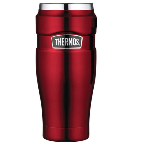 Thermos Stainless King Vacuum Insulated Travel Tumbler - 16 oz. - Stainless Steel/Cranberry [SK1005CRTRI4]