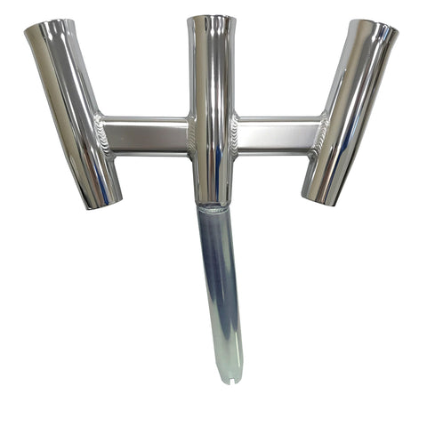 Tigress GS Trident Rod Holder - Bent Butt - Polished Aluminum [88160]