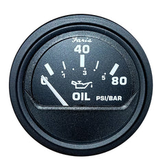 Faria Heavy-Duty 2" Oil Pressure Gauge (80PSI) - Black [23004]