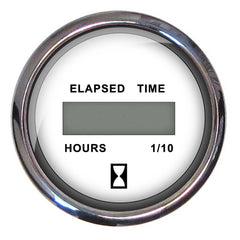 Faria Chesapeake SS 2" Digital Hourmeter - (10,000 Hours) (12-32 VDC) - White [13815]