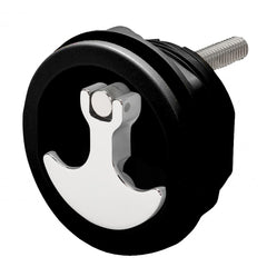 Whitecap Compression Handle CP Zinc/Black Nylon Non-Locking - 1/4 Turn [S-9417BC]