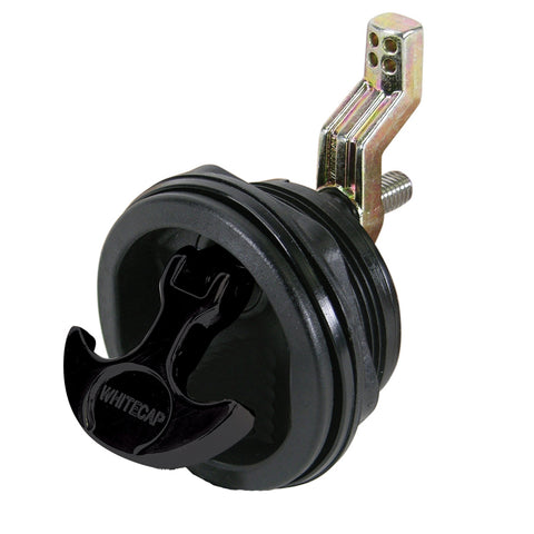 Whitecap Compression Handle Stainless Steel/Black Nylon Non-Locking - 1/4 Turn [8230BC]