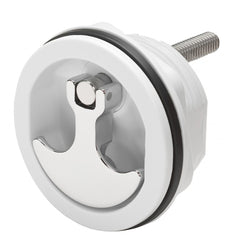 Whitecap Compression Handle CP Zinc/White Nylon Non-Locking - 1/4 Turn [S-9417WC]