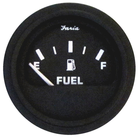 Faria Heavy-Duty Fuel Level Gauge (E-1/2-F) - Black *Bulk Case of 24* [GP0707B]