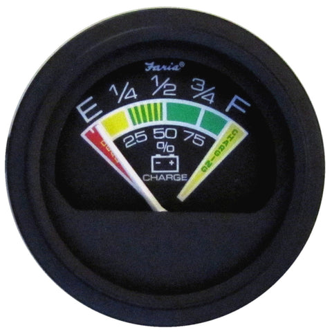 Faria Heavy-Duty 2" Battery Condition Indicator - 12 VDC - Black *Bulk Case of 24* [VP0134B]