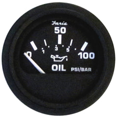 Faria Heavy-Duty 2" Oil Pressure Gauge (80 PSI) - Black [23003]