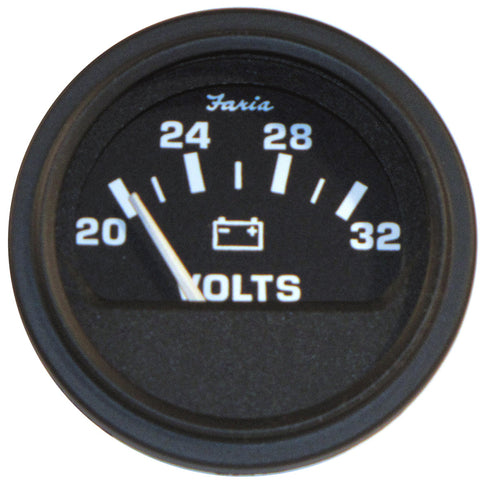 Faria 2" Heavy-Duty Voltmeter (14-32 VDC) - Black [23008]