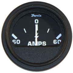 Faria 2" Heavy-Duty Ammeter (60-0-60) - Black *Bulk Case of 24* [AP0526B]