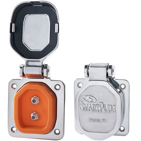 SmartPlug TV/Internet Connector - Double Stainless Steel [BDCOAXCC]