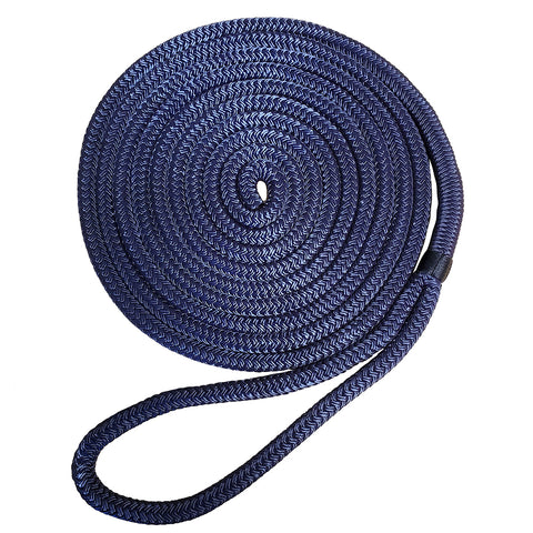 Robline Premium Nylon Double Braid Dock Line - 3/8" x 15 - Navy Blue [7181925]