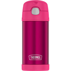 Thermos FUNtainer Stainless Steel Insulated Pink Water Bottle w/Straw - 12oz [F4019PK6]