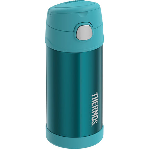 Thermos FUNtainer Stainless Steel Insulated Teal Water Bottle w/Straw - 12oz [F7019TL6]