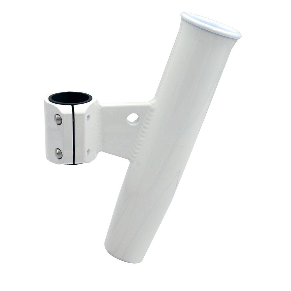 fishing rod holders for inflatable boats C.E. Smith Aluminum Vertical Clamp-On Rod Holder 1-2/3" OD White Powde – Inflatable Boats Sales