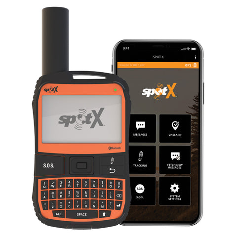 SPOT X 2-Way Satellite Messaging, GPS Tracking  SOS Feature w/GEOS Qwerty Keyboard  Bluetooth [SPOT-X-HD-X-B]