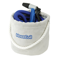 HoseCoil Canvas Bucket w/75 Expandable Hose, Rubber Tip Nozzle  Quick Release [HCE75CB]