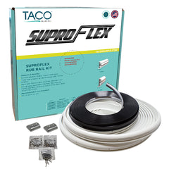 TACO SuproFlex Rub Rail Kit - White with Flex Chrome Insert - 2"H x 1.2"W x 60L [V11-9990WCM60-2]