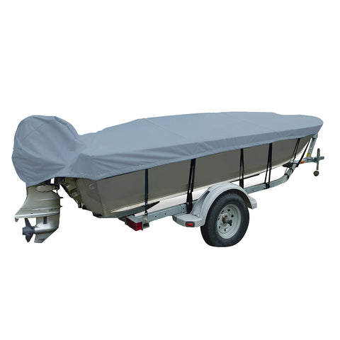 Carver Performance Poly-Guard Narrow Series Styled-to-Fit Boat Cover f/14.5 V-Hull Fishing Boats - Grey [70124P-10]
