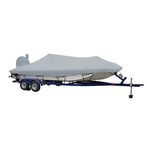 Carver Performance Poly-Guard Extra Wide Series Styled-to-Fit Boat Cover f/19.5 Aluminum Modified V Jon Boats - Grey [71419XP-10]