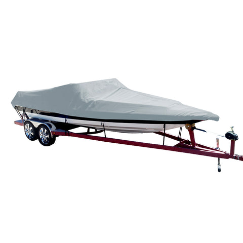 Carver Performance Poly-Guard Styled-to-Fit Boat Cover f/20.5 Sterndrive Ski Boats w/Low Profile Windshield - Grey [74120P-10]