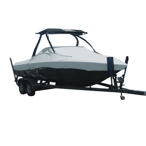 Carver Performance Poly-Guard Styled-to-Fit Boat Cover f/22.5 Tournament Ski Boats w/Tower - Grey [74522P-10]