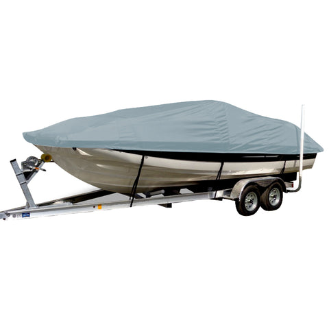 Carver Performance Poly-Guard Styled-to-Fit Boat Cover f/19.5 Sterndrive Deck Boats w/Low Rails - Grey [75119P-10]