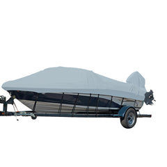 Carver Performance Poly-Guard Styled-to-Fit Boat Cover f/20.5 V-Hull Runabout Boats w/Windshield  Hand/Bow Rails - Grey [77020P-10]
