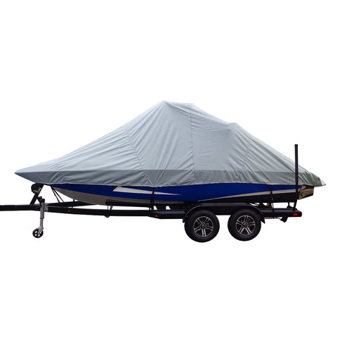 Carver Performance Poly-Guard Specialty Boat Cover f/21.5 Inboard Tournament Ski Boats w/Wide Bow  Swim Platform - Grey [82121P-10]