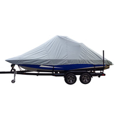 Carver Performance Poly-Guard Specialty Boat Cover f/22.5 Inboard Tournament Ski Boats w/Wide Bow  Swim Platform - Grey [82122P-10]