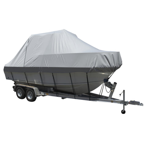 Carver Performance Poly-Guard Specialty Boat Cover f/23.5 Walk Around Cuddy  Center Console Boats - Grey [90023P-10]