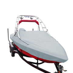 Carver Performance Poly-Guard Specialty Boat Cover f/19.5 V-Hull Runabouts w/Tower - Grey [97019P-10]