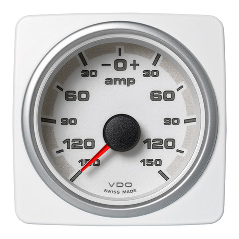 Veratron 52 MM (2-1/16") AcquaLink Ammeter Gauge -150/+150 AMP - White Dial  Bezel [A2C1338550001]