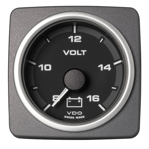 Veratron 52 MM (2-1/16") AcquaLink Voltmeter Gauge 8-16V Range - Black Dial  Bezel [A2C59501940]