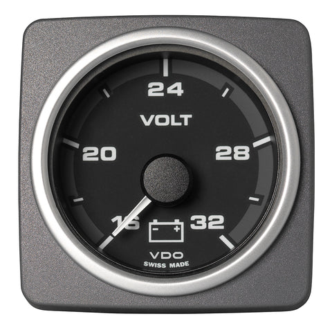 Veratron 52 MM (2-1/16") AcquaLink Voltmeter Gauge 16-32V Range - Black Dial  Bezel [A2C59501941]