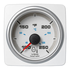 Veratron 52 MM (2-1/16") AcquaLink Coolant Temp Gauge 100F to 250F - White Dial  Bezel [A2C1338570001]