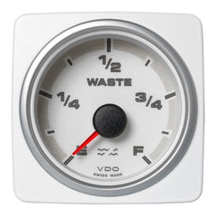 Veratron 52 MM (2-1/16") AcquaLink Waste Water Gauge Empty/Full - White Dial  Bezel [A2C1338760001]